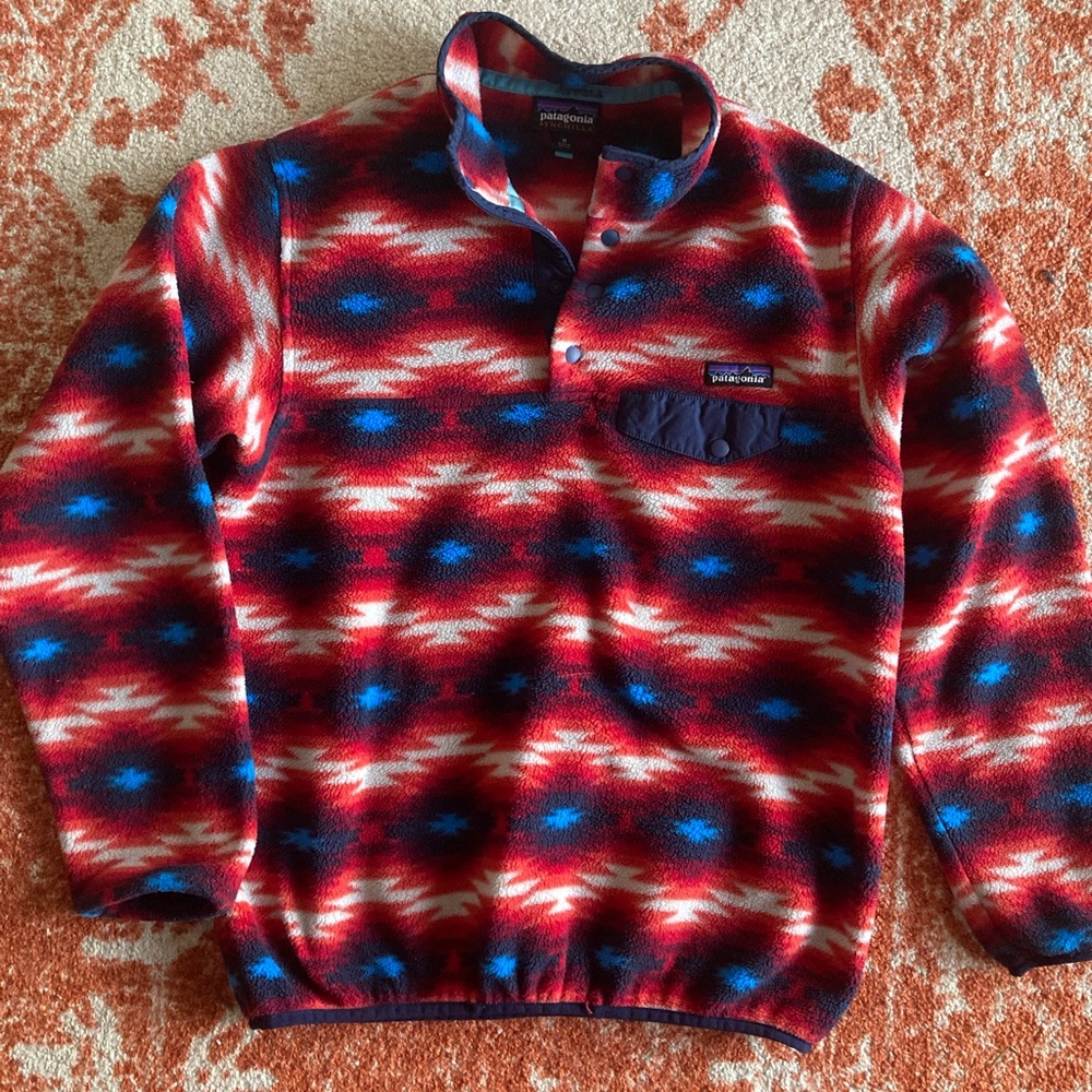 Patagonia women’s M synchilla fleece pullover southwest design